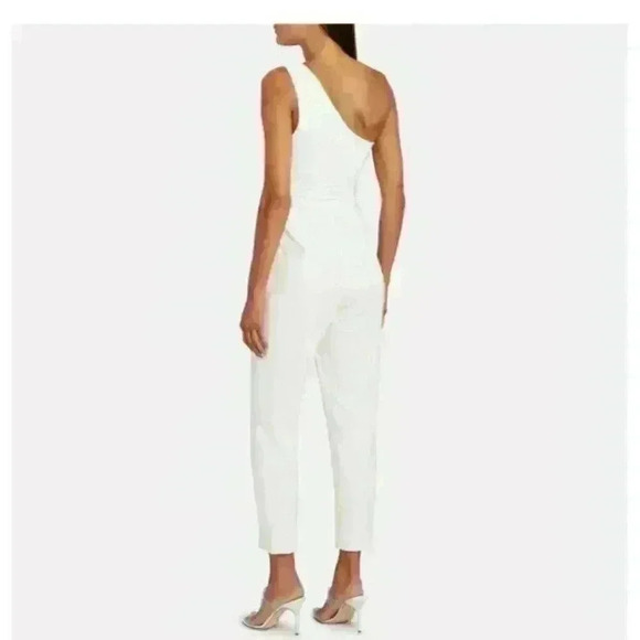 NWT ALC Athena Women White One Shoulder Cutout Delight Jumpsuit Size 4 - Picture 2 of 15